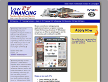Tablet Screenshot of lowrvfinancing.com